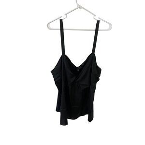 Eloquii Women's Black Satin Sleeveless Blouse - 24